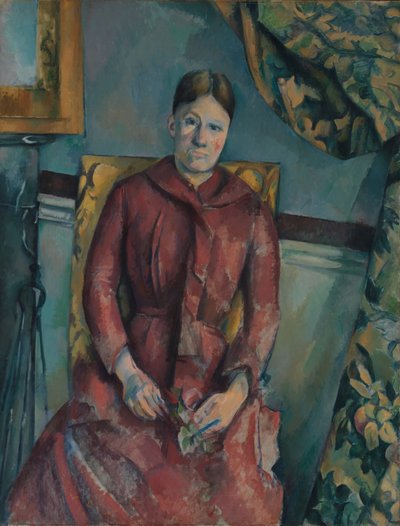 Madame Cézanne en robe rouge - Paul Cézanne