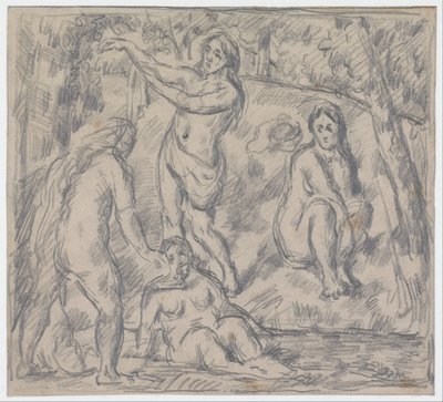 Étude de quatre femmes se baignant - Paul Cézanne