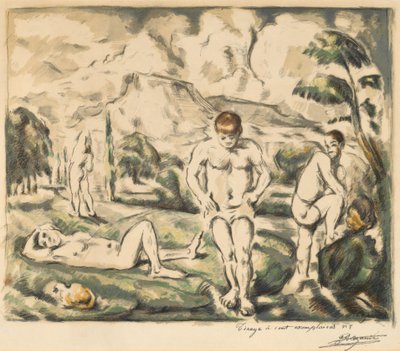 Les Baigneurs Grande Planche, 1896-1897 - Paul Cézanne