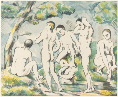 Les baigneurs, petite planche, 1897 - Paul Cézanne