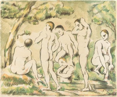 Les baigneurs petite plaque, 1897 - Paul Cézanne