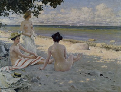 Sur la plage - Paul Fischer