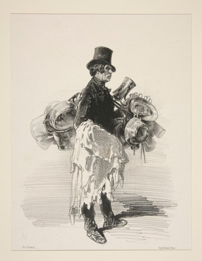 Marchand de casseroles. Physionomie anglaise. - Paul Gavarni