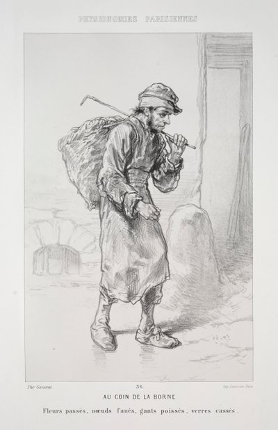 Au coin de la borne - Paul Gavarni