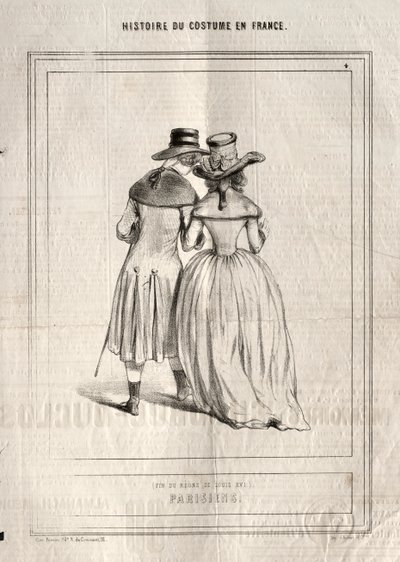 Histoire du Costume en France : Parisiens, 1843 - Paul Gavarni