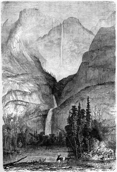 Chutes de Yosemite, Californie, 19e siècle - Paul Huet