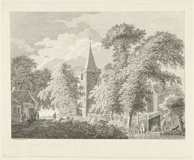 Vue de village à Maartensdijk, 1753 - Paulus van Liender