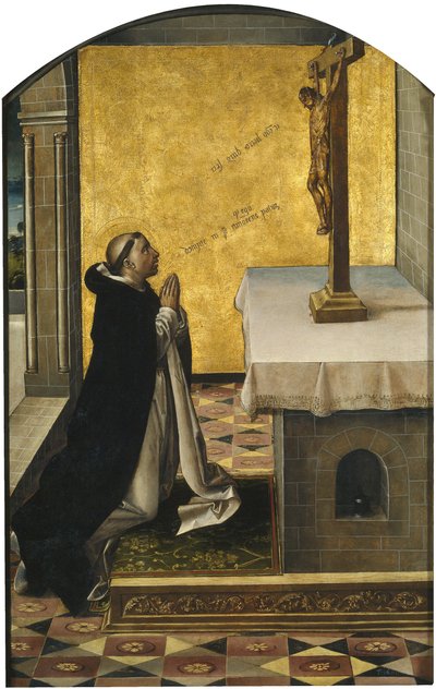 Saint Pierre Martyr en prière, 1493-1499 - Pedro Berruguete