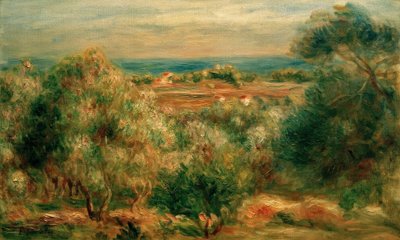 Vue de Haut-Cagnes sur la mer - Pierre Auguste Renoir