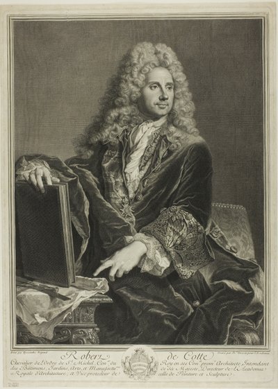 Portrait de Robert de Cotte - Pierre Drevet