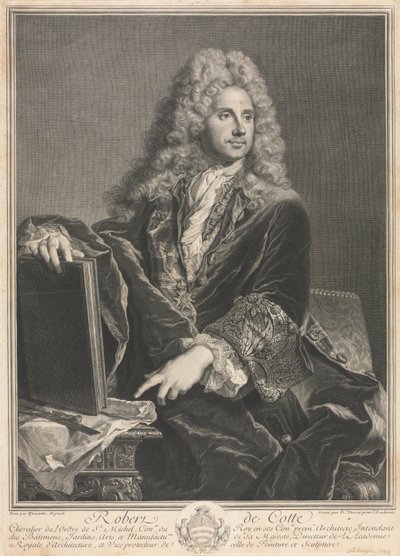 Portrait de Robert de Cotte - Pierre Drevet