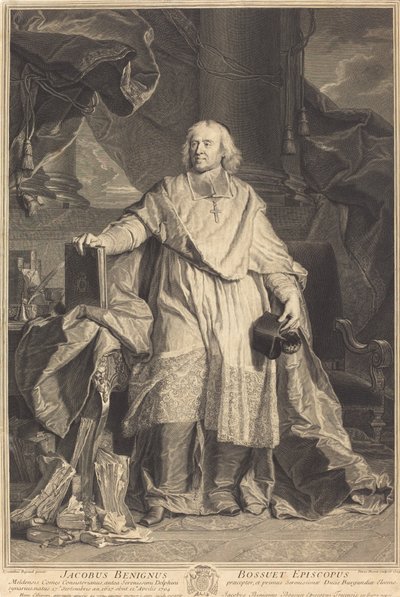 Jacques-Bénigne Bossuet - Pierre Imbert Drevet after Hyacinthe Rigaud