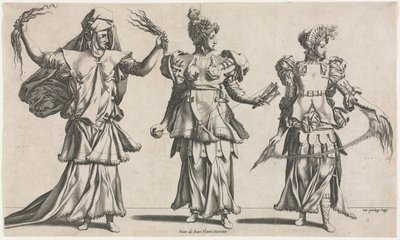 Les Trois Parques, Dessins de costumes, vers 1534 - Pierre Milan