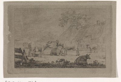 Ferme avec des vaches - Pieter de Goeje