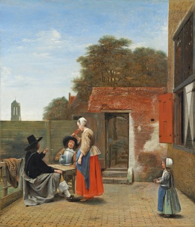 Une cour hollandaise, c.1658-60 - Pieter de Hooch