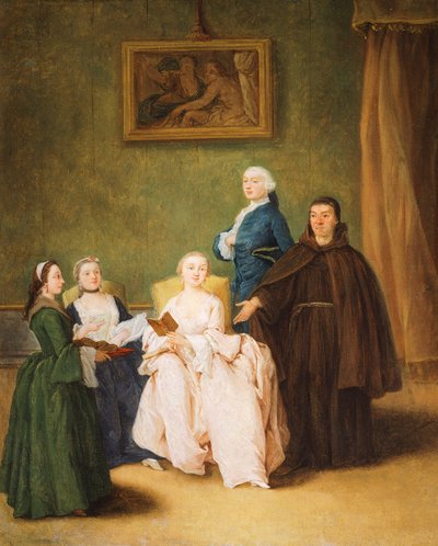 Visite du Moine, par Pietro Longhi (1701-1785) - Pietro Longhi