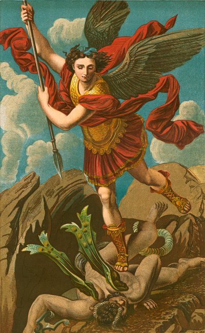 Saint Michel terrassant Satan - Raffaello Sanzio Raphael