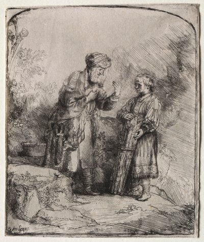 Abraham et Isaac - Rembrandt van Rijn