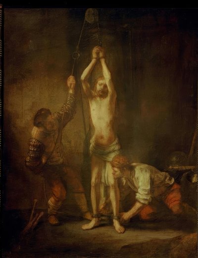 Christ à la colonne de flagellation - Rembrandt van Rijn