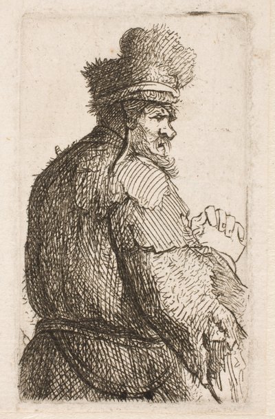 Vieil homme vu de dos - Rembrandt van Rijn