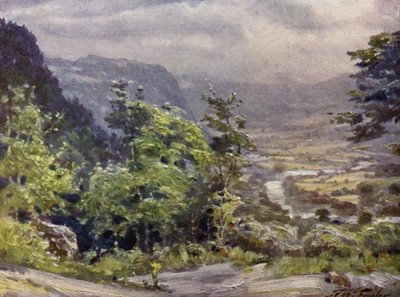 Vallée de Conway (lithographie en couleur) - Robert (after) Fowler