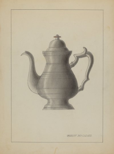 Cafetière en étain - Robert Brigadier