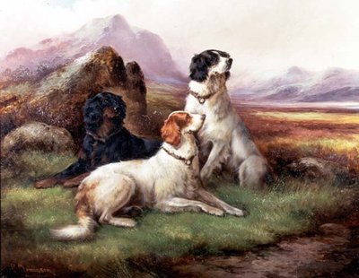 Setters dans un Paysage des Highlands - Robert Cleminson