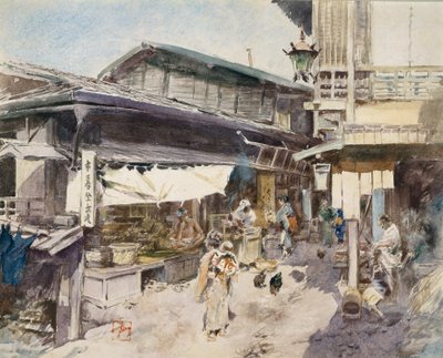 Scène de rue à Ikao, Japon - Robert Frederick Blum