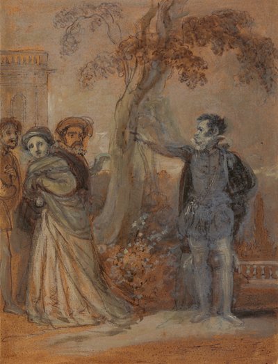 Malvolio abusant de Maria, Fabian et Sir Toby - Robert Smirke