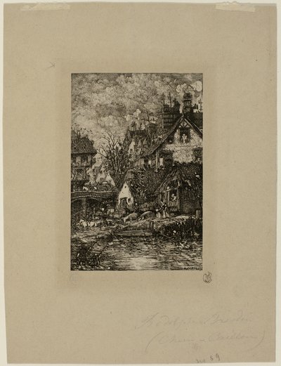 Entrée dans un village, de Revue Fantaisiste - Rodolphe Bresdin