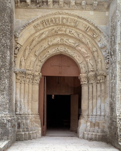 Vue du portail central - Romanesque