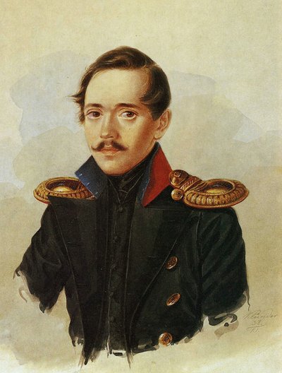 Portrait de Mikhaïl Lermontov, vers 1838 - Russian School