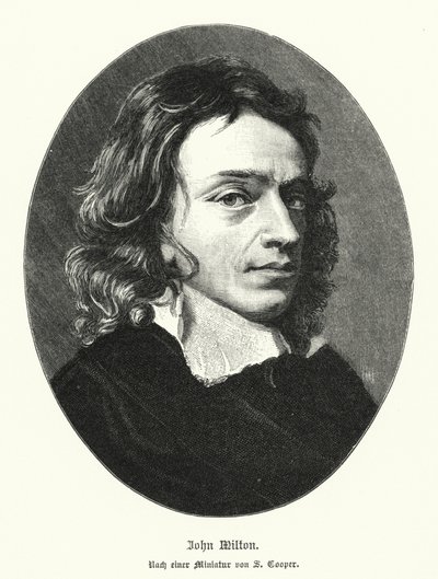 John Milton, poète anglais (lithographie) - Samuel (after) Cooper