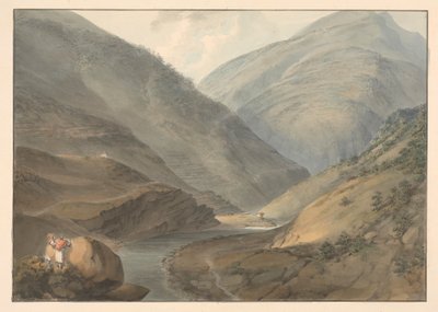 Paysage montagneux avec rivière - Samuel Davis