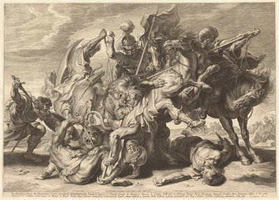 Chasse au lion - Schelte Adams Bolswert after Sir Peter Paul Rubens