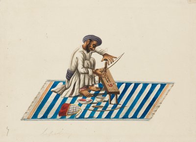 Lapidaire au travail, vers 1810 - Sewak Ram