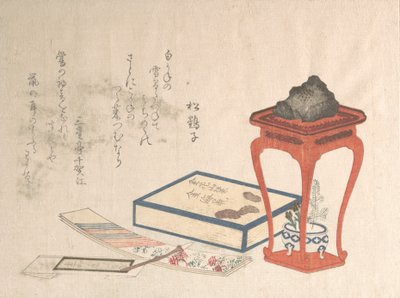 Support, boîte et papier à lettres, probablement 1816 - Shinsai