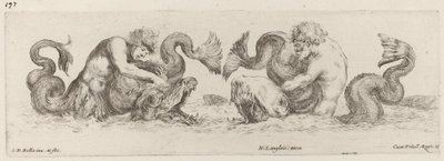 Dauphins et tritons, probablement 1648 - Stefano della Bella