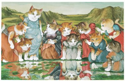 Illustration de Pre-Raphaelite Cats (pub. 1999) - Susan Herbert