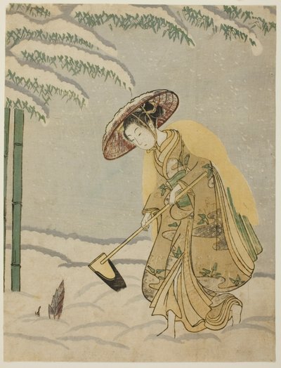 Récolte de pousses de bambou - Suzuki Harunobu