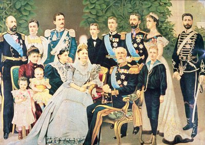 Oscar II et sa famille, vers 1890 - Swedish School