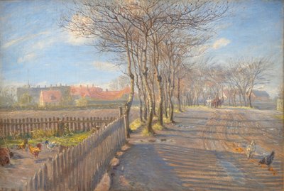 Chemin de campagne avec des arbres. Kastrup - Theodor Philipsen