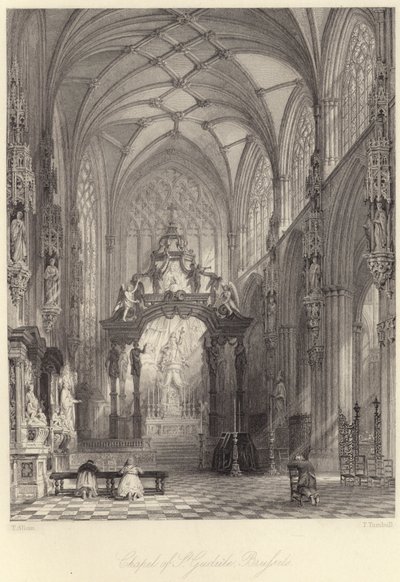 Chapelle de Sainte-Gudule, Bruxelles - Thomas (after) Allom