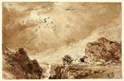 La Diligence dans les Alpes - Thomas Allom