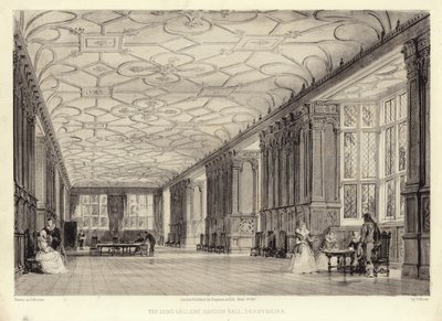 La Longue Galerie, Haddon Hall, Derbyshire - Thomas Allom