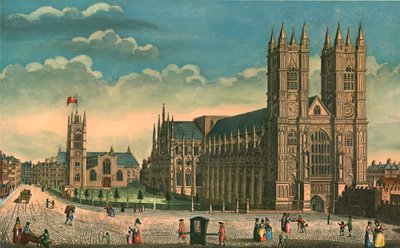 Abbaye de Westminster et église St Margaret, vers 1793 - Thomas Bowles