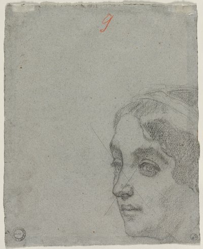 Tête de femme verso, vers 1857 - Thomas Couture