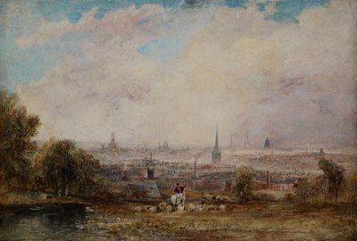 Vue lointaine de Birmingham - Thomas Creswick