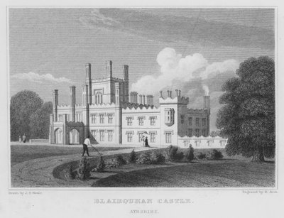 Château de Blairquhan, Ayrshire (gravure) - Thomas Hosmer Shepherd