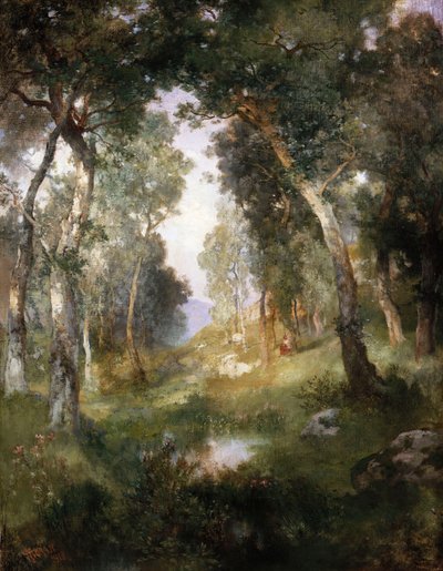 Clairière forestière, Santa Barbara, 1918 - Thomas Moran